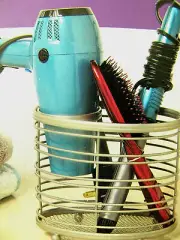 Countertop Styling Organizer Caddy... Hair Dryer Curling Flat Iron Brush Holder