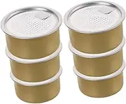 FONDOTIN 6pcs Small Aluminum Tin Containers with Lids Versatile Metal Tins for Dog Treats Cat Food Desserts and Snacks for Storage of Small Food Portions