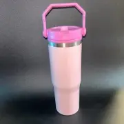 New Pink HydraSip Stainless Steel Tumbler With Top Handle 32oz
