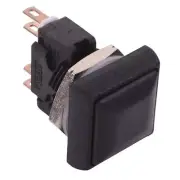 IRC8Z222 APEM Black Square 16mm Momentary Push Button Switch DPDT 5A IP67