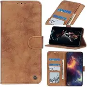 YBROY Case for Nokia C31, Magnetic Flip Leather Premium Wallet Phone Case, with Card Slot and Folding Stand, Case Cover for Nokia C31.(Brown)