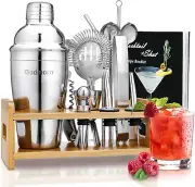 Cocktail Shaker Set Bartender Kit, 15Pcs Bartender Shaker Set, 304 Stainless St