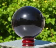 Large 135MM Black Tourmaline Crystal Sphere - Chakra Healing Schorl Crystal Ball