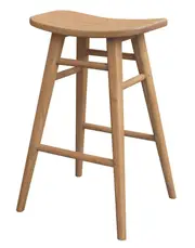 Aria Oval Solid White Cedar Counter Stool - Natural