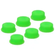 0.57" LED Flashlight Switch Cap, 6 Pcs Silicone Soft Boot Cover, Luminous Green