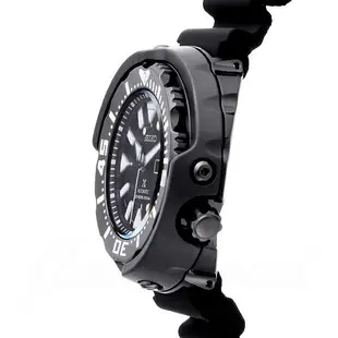 【金台鐘錶】SEIKO 精工 Prospex SCUBA 鮪魚罐頭 潛水機械錶 黑鋼 膠帶(日本版) SRPA81J1