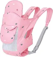 ERINGOGO Mesh Strap Carrier Air Mesh Backpack Ergonomic Front Back Carrier with Padded Shoulder Straps Breathable Design for Comfort Suitable for Newborns