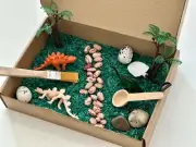 Dino Dig Rice Sensory Kit With Portable Box