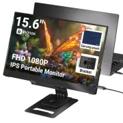 Ingnok Portable Monitor Ultra Slim 15.6 Inch FHD IPS Laptop Screen Extender w...