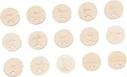 Abaodam 15 Pcs Milestone Discs Natural Monthly Milestone Cards for Newborn Photography Safe Memory Capture