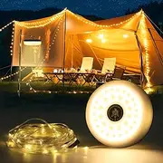 Camping String Lights, Waterproof 10m Outdoor Fairy Lights with 8 Modes for Tent Hiking