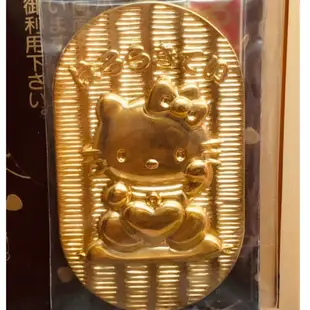 日本帶回來的Hello Kitty古代前的造型小判不會褪色握在手裡面感覺有錢真好