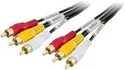 LV1115 Pro2 10M Composite Video & Stereo Audio AV Lead Pro2 3X RCA Plugs to 3X RCA Plugs (Yellow, Red & White) 3X RCA Plugs to 3X RCA Plugs (Yellow, Red & White), Nickel Plated Connectors