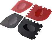 Abaodam 4Pcs BBQ Grill Pan Scraper Durable Material Serrated Edge Design Non Slip Handle for Easy Cleaning of Grill Grooves Compact for Convenient Storage