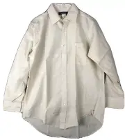 Vtg John Weitz Men Button Down LongSleeve Dress Shirt Sz 15 1/2-2 Single Stitch