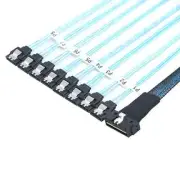 PCI-E SAS 4.0 LP Low profile SFF-8654 8i 74P to 8X SATA 7P Server Adapter Cable