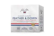 John Cotton 50/50 Duck Down 400 Fill Power Double Bed Quilt Home Bedding White