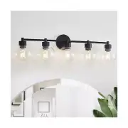 diniluse Black Bathroom Light Fixtures, 5 Lights Bathroom Vanity Light Black ...