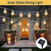 LED Solar Globe String Lights Fairy Outdoor Festoon Party Garden Decor Lights
