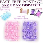 Penis Ring Sleeve Extender Clitoris Couples Massager Sex Toy Stretchy Cock Ring