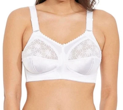 Triumph Doreen Luxury N Bra White Size 46DD Non Wired Soft Cup Firm Support New