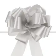 20pcs 5 Inch Large Pull Bow Big Gift Wrapping Bows Ribbon Silver for Wedding