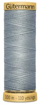 Gutermann 103C-9200 Natural Cotton Thread 110yd-Silver Streak