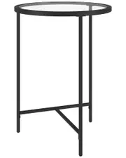 Abraham + Ivy Berenson 18in Round Side Table with Glass Top