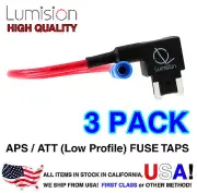 3 PACK Lumision Add-A-Circuit Low Profile APR APT Fuse Tap Lot Dash Cam Radar