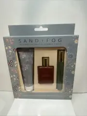 3pc Sand + Fog Jasmine & Cedar Perfume Oil Rollerballs & Hand Cream Gift Set NIB