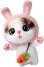 ULDIGI Beginner's Wool Felting Kit Cartoon Plush Doll Making Needle Felting Supplies for Boys and Girls Art Craft