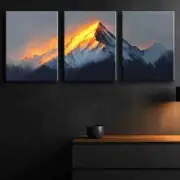 3pcs Mountain Top Sun Shine Nature Perfect Wall Art Canvas Framed 50x70cm