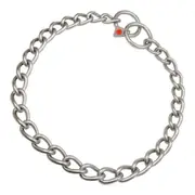 Dog Collar by Hs Sprenger Silver Matt 4 Mm Links Twisted 60 Cm