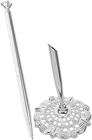 jojofuny Ballpoint Pen with Sparkly Decoration Elegant Hotel Signature Writing Tool for Guest Book Smooth Smudge Experience for Bank and Hotel Counters Stylish Desktop Accessory