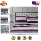 Premium Flannel Deep Pocket Twin Sheet Set with Charming Comfy Stripe Design