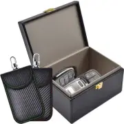 Faraday Box & 2 Pack Faraday Bag for Key Fob Protector, Faraday Cage Key Fob ...