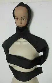 Black Spandex Hooded Long Sleeve Pull Over Shrug Child/Adult Sizes