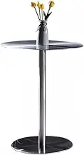 High Top Table Round Indoor Outdoor Bar Height Table, Tall Bistro Pub Table, Breakfast Desk, Kitchen Dining Room Furniture Nightstand Sofa Table(60x105cm/2.0x3.4ft)