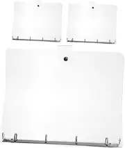 UTHCLO 3Pcs Transparent File Organizer Binder Folders Portable Document Folder for Office Files for School and Home Use