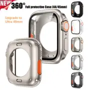 40-45mm For Apple Watch Case Glass Cover 87654 Appearance Upgrade To Ultra 49mm