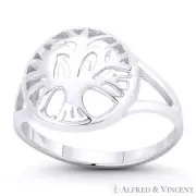 Tree-of-Life Knowledge Etz Chaim .925 Sterling Silver Right-Hand Religious Ring