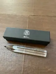 Very Rare Oleg Cassini Large Crystal Pencil / Pen Designer Glass Boxed Signed
