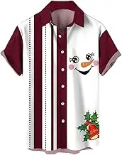 Light Shirts for Men Tree Snow Print Short Sleeve Shirt Peach Long Sleeve Shirt