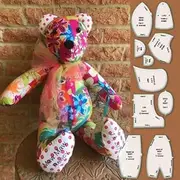 30 PCS Memory Bear Template Ruler Set, Memory Bear Sewing Patterns Template Quilting Rulers and Templates Memory Bear Patterns for Sewing Patterns for Home Sewing Art Craft