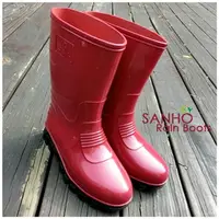 在飛比找PChome24h購物優惠-【Sanho】典雅清漾半統雨靴﹧蘋果紅