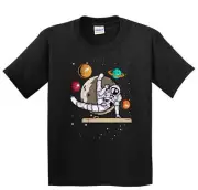 Boys Gymnastics Shirt - Male Gymnast Astronaut Outer Space Spaceman Kids T-Shirt