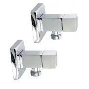 Square Washing Machine Laundry Tap Set - Chrome