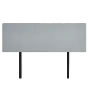 Linen Fabric King Bed Deluxe Headboard Bedhead - Stone Grey