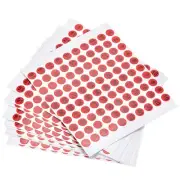 Round Number Stickers, 10mm Dia Number 1-100 Coated Paper Label 15 Sheets Red