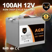 MOBI 100AH 12V AGM Dual Fridge Battery Sealed Amp Hour Deep Cycle Batteries SLA